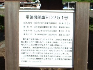 上田交通ED251説明板