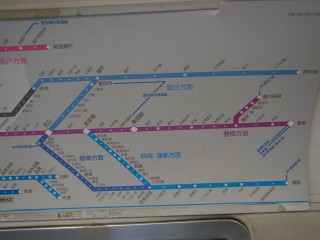 名鉄7028車内路線図
